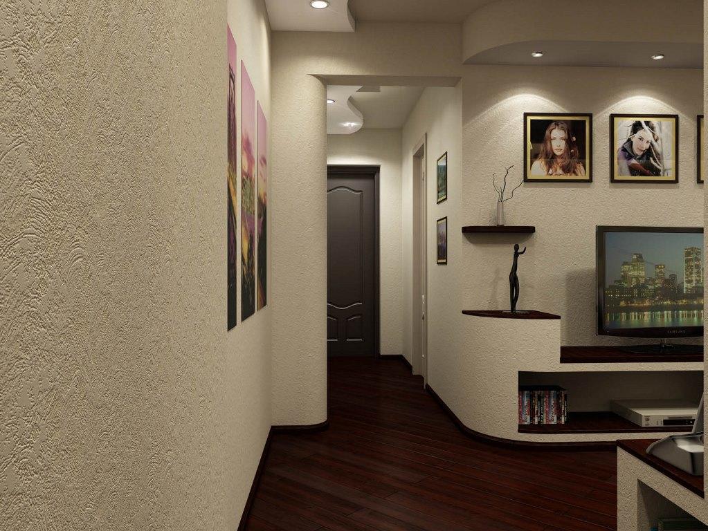 Если у вас маленький коридор, тогда для отделки стен лучше использовать обои светлых оттенков